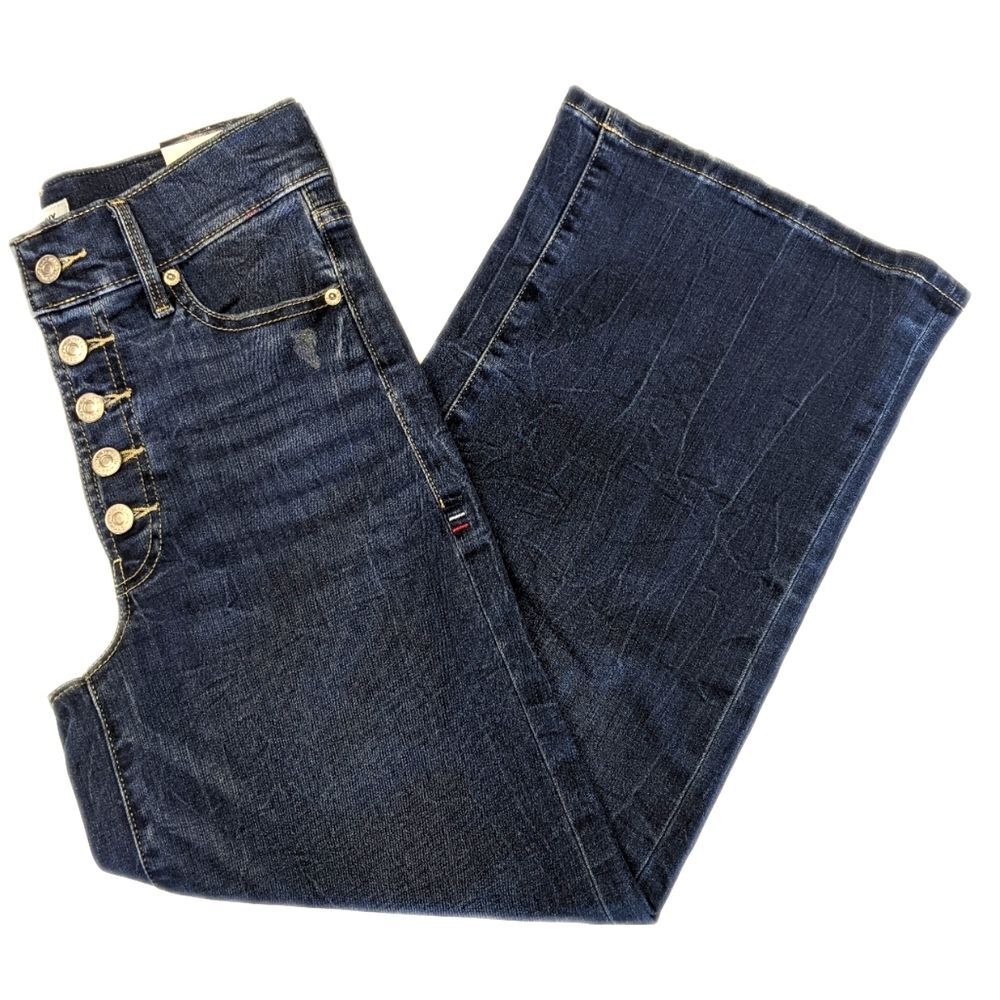Tommy Hilfiger wide leg crop super stretch recovery slimming pocket solutions 2